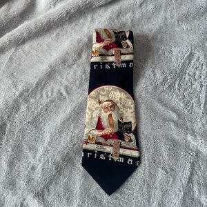 Norman Rockwell Santa Christmas‎ Saturday Evening Post Necktie